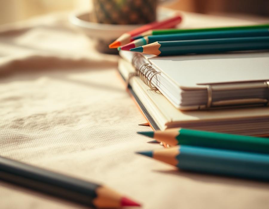 Stifte und Notizbücher
